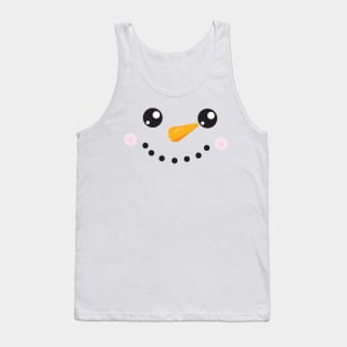 Christmas Snowman, White Snowman, Carrot Nose Tank Top